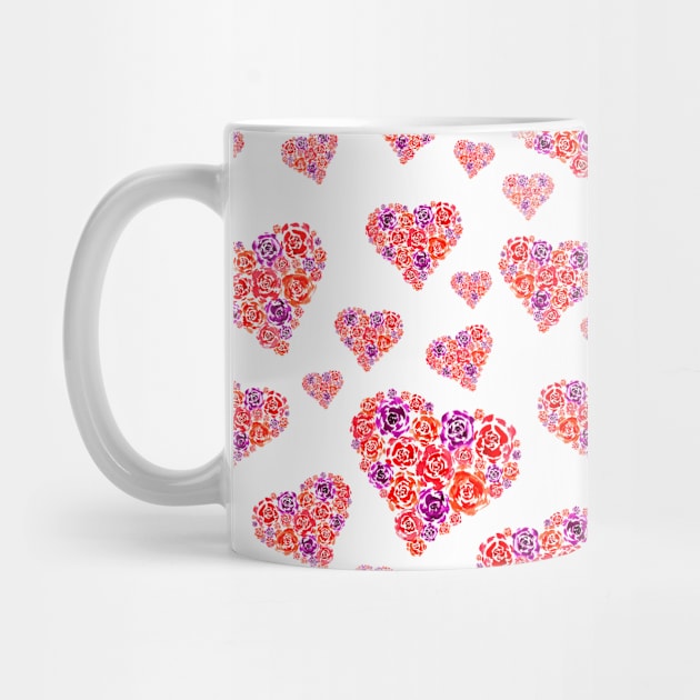 Flowers Heart Pattern by ZeichenbloQ